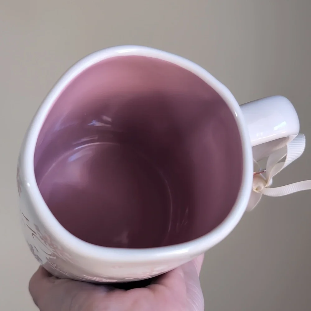 Rae Dunn HO HO HO ❄️ Pinkmas Mug with All-over Snowflake Graphics - Picture 3 of 4